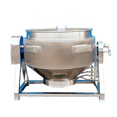 factory outlet curry paste gas cooking pot gas chilli paste heating and mixing jacket kettle